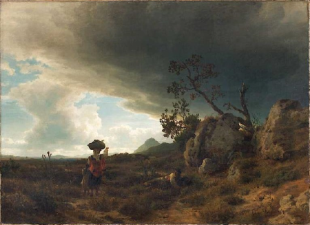 Campagna - Landscape in the event of a thunderstorm, Oswald Achenbach, circa 1853