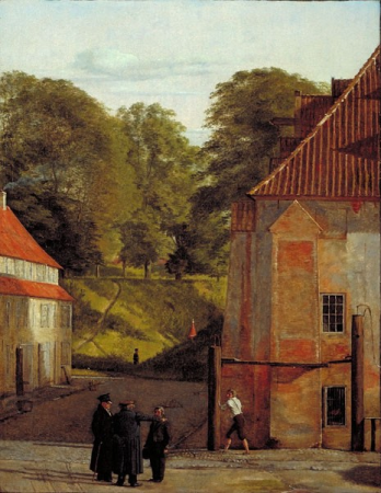 A View of the Square in the Kastel Looking Towards the Ramparts, Christen Købke, circa 1830