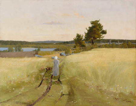 Haminalahti, mistress on the path, Sigfrid Keinänen, 1900