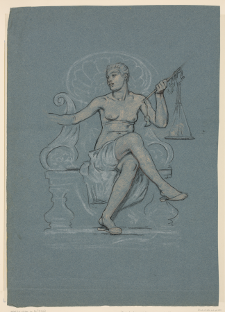 Study for figure in Corrupt legislation LCCN2004662309, Elihu Vedder, 1895