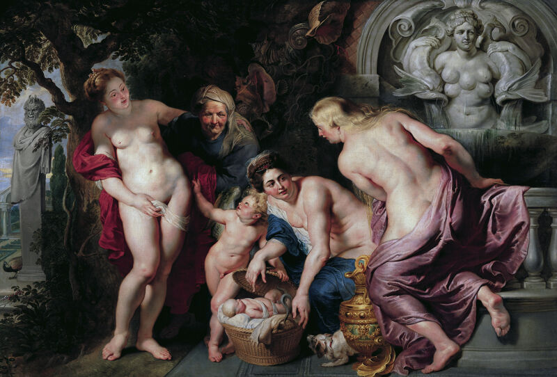 Erichthonius discovered by the daughters of Cecrops., Peter Paul Rubens, circa 1616