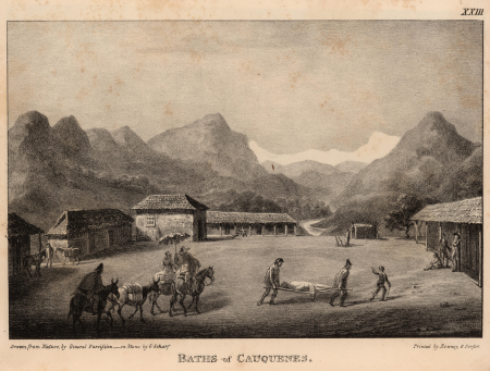 Baths of Cauquenes (Termas de Cauquenes), George Johann Scharf, 1824