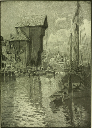 Alfred Scherres - The Crane Gate in Danzig, Alfred Scherres, 1910