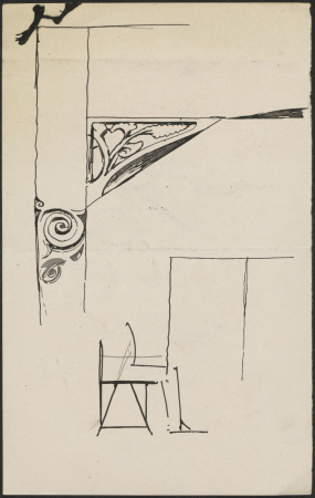 Studieblad, onder andere met ornamenten, RP-T-1969-958, Gerrit Willem Dijsselhof, between 1876 and 1924