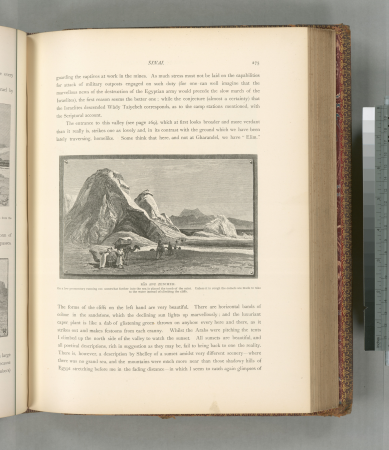 Râs Abu Zenimeh. On a low promontory running out somewhat farther into the sea is placed the tomb of the saint. Unless it is rough the camels are made to take to the water instead of climbing the cliffs., 1881