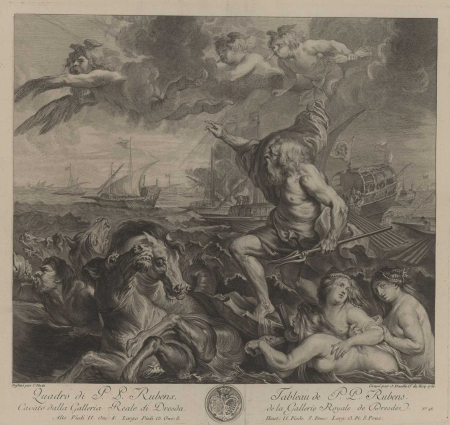 “Quos ego” – Neptune, calming the waves, Peter Paul Rubens, circa 1750