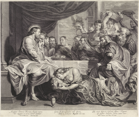 Christus in het huis van Simon de Farizeeër, RP-P-OB-23.845, between 1640 and 1642