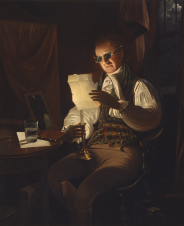 Man Reading by Candlelight, Rembrandt Peale, between 1805 and 1808