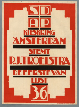 Amsterdam constituency votes PJ Troelstra. SDAP., Albert Hahn jr., 1922