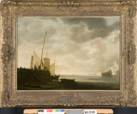 Sea - scape at the shore, Simon de Vlieger, between 1620 and 1653