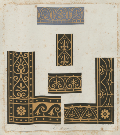 Border designs from unspecified locations in Pompeii by Wilhelm Zahn (5), Wilhelm Johann Karl Zahn