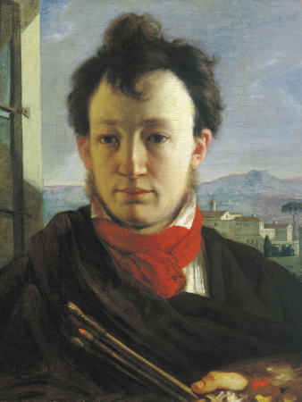 Self-Portrait with a Palette and Brushes, Alexander Varnek, 1805