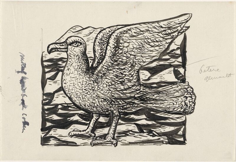 Design book illustration for Alexander Cohen's From Anarchy to Monarchy: Seagull, Leo Gestel