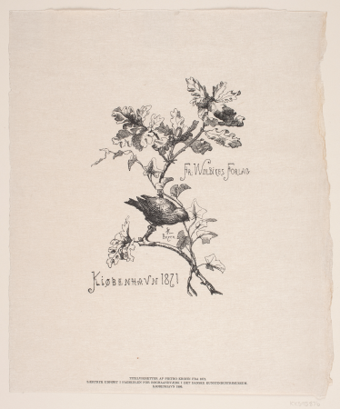 The back of the cover for Chr. Winther's "Picture Book for Big and Small", Frederik Hendriksen