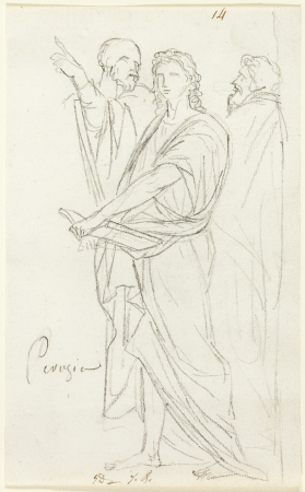David - Sketch of Three Classical Figures, 1961.393.22, Jacques-Louis David