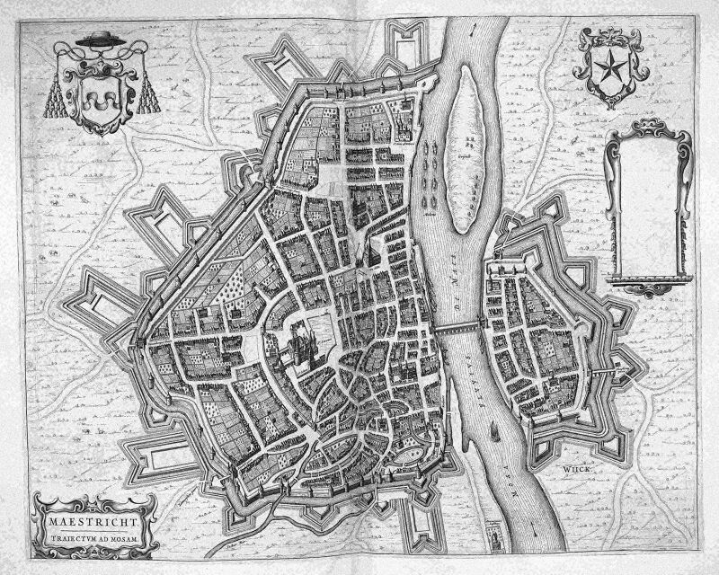MAESTRICHT TRAIECTVM AD MOSAM, Joan Blaeu, 1649
