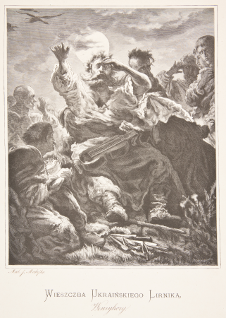 Edward Gorazdowski, Wernyhora wg szkicu Jana Matejki, 2 poł XIX wieku, Polska, grafika, Jan Matejko