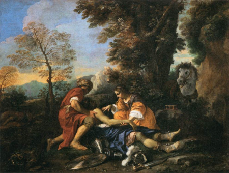 Tancred Revived by Erminia and Vafrine after the Combat with Argantes, Pier Francesco Mola, 1650s