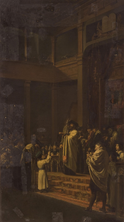 Scene in a Synagogue, Édouard Brandon, between 1868 and 1870