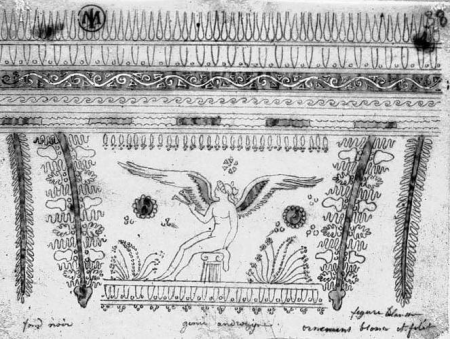 Ingres - MI.867.3539, Femme ailée tenant une double flûte