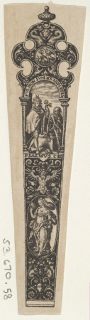 Design for a Knife Handle with a Memento Mori, Johann Theodor de Bry, between 1580 and 1600