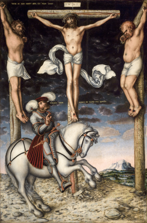 The Crucifixion with the Converted Centurion, Lucas Cranach the Elder, 1538