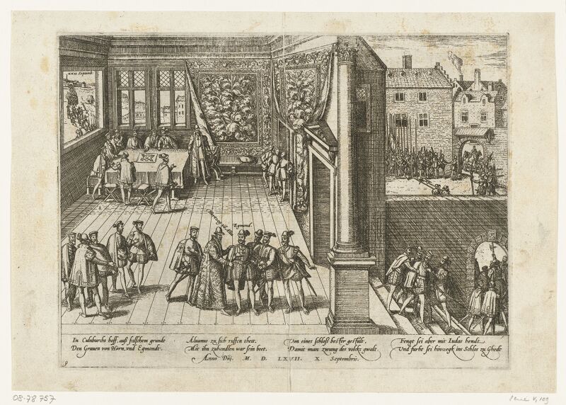 Gevangenneming van Egmond en Horne, 1567 Serie 5 Nederlandse Gebeurtenissen, 1566-1570 (serietitel), RP-P-OB-78.757, between 1567 and 1570