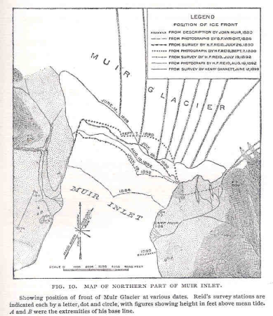 FMIB 34697 Map of Northern Part of Muir Inlet, 1910