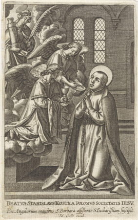 H. Stanislaus Kostka, RP-P-1904-823, Hieronymus Wierix, between 1610 and 1676