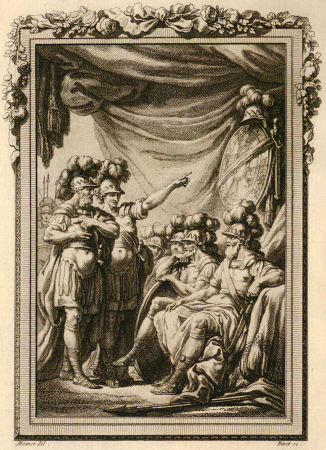 Ajax and Ulysses fight over Achilles' weapons, Charles Monnet