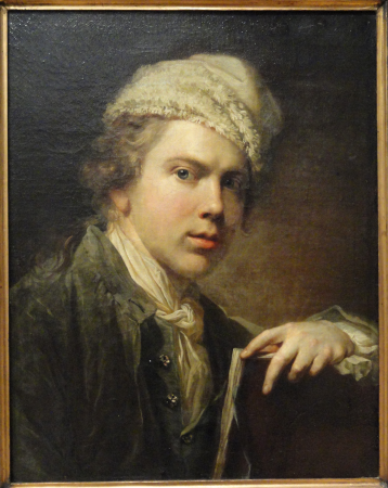 Self-portrait with Portfolio, Jens Juel