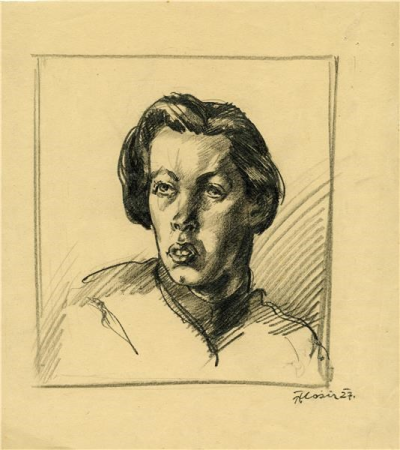Portrait of the painter Gorjup, Jože Gorjup, 1927