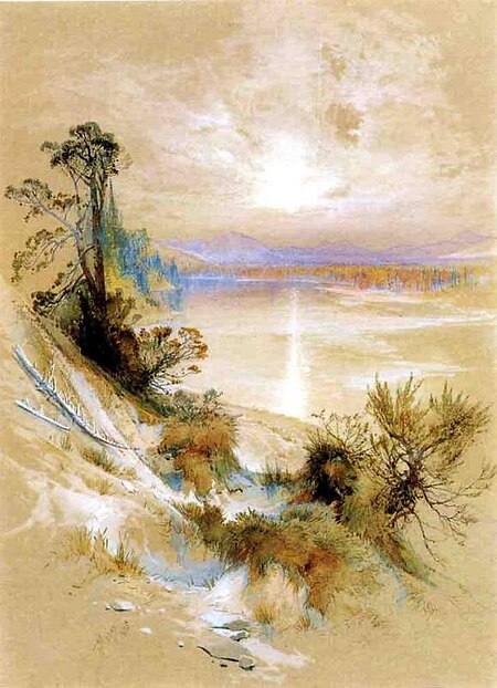 "The Yellowstone River, at its Exit from the Yellowstone Lake", Thomas Moran, 1872
