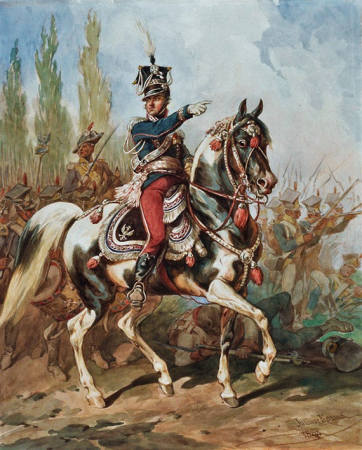 General Jan Henryk Dąbrowski in front of the Polish Legions in Italy, Juliusz Kossak, 1882