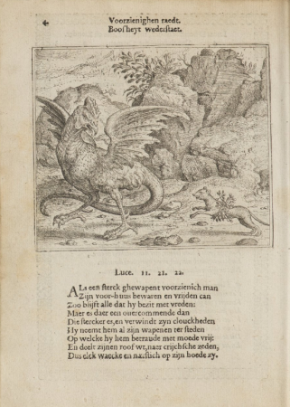 Fable of the basilisk and the weasel, Marcus Gheeraerts the Elder, 1567; 1567