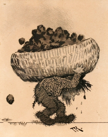 Dra en lort sa jeg - Drag dung I said, Theodor Kittelsen, between 1857 and 1914