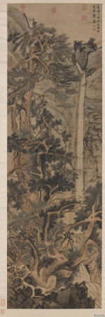 Old Trees by a Cold Waterfall, Wen Zhengming, 1549
