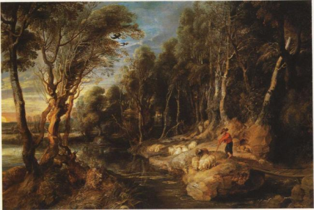 A Shepherd with his Flock in a Woody Landscape, Peter Paul Rubens, between 1615 and 1622