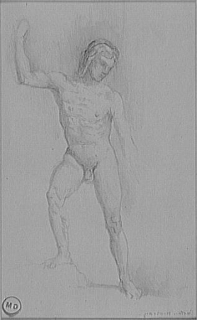 Character study after the model for Moses in view of the Promised Land, Gustave Moreau