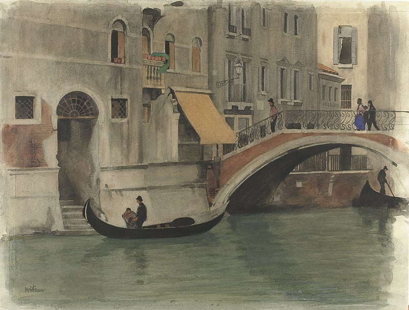 Bridge over a canal in Venice, Willem Witsen, between 1870 and 1923