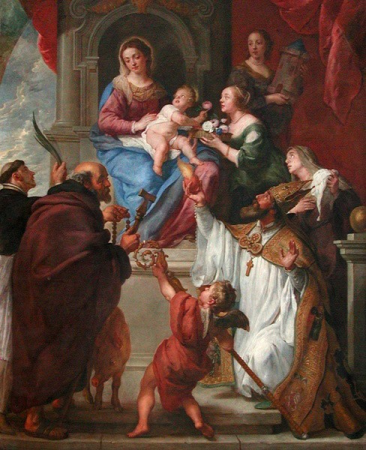 The Virgin and Child with the Saints Dominic, Anthony, Augustine, Monica, Dorothea, and Barbara, Gaspar de Crayer, between 1638 and 1648