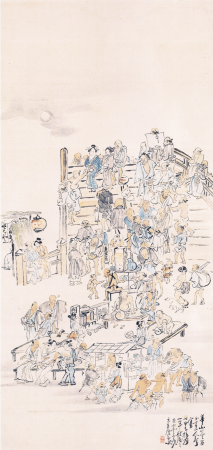 両国橋納涼図-元治元年-田原市博物館, 1864