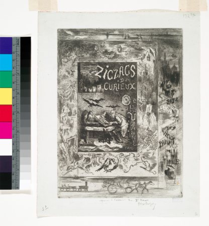 Frontispiece for The Zigzags of a Curious Man, by Octave Uzanne., 1874