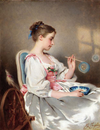 Blowing Bubbles, Charles Joshua Chaplin, 1881