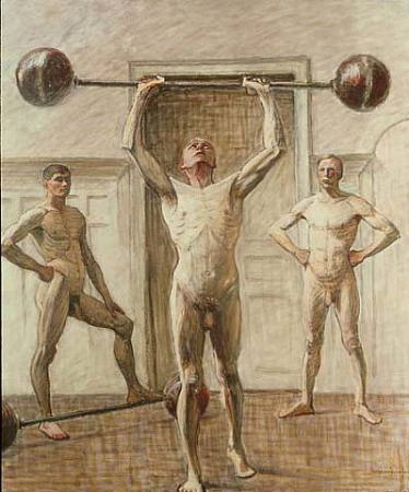 Pushing Weights with Two Arms -2, Eugène Jansson, 1914