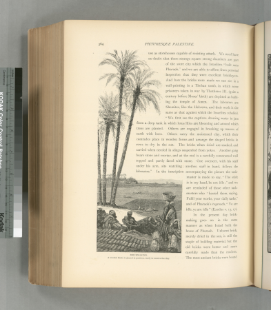 Brickmaking. A wooden frame is placed in position, ready to receive the clay., 1881