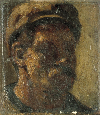 Man with moustache and cap (self-portrait?), Theo van Doesburg, circa 1907