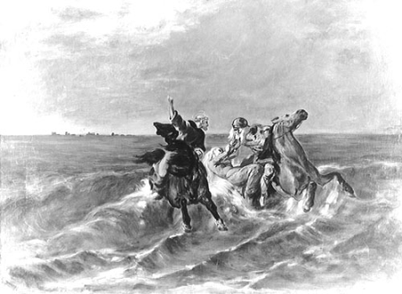 Evariste-Vital Luminais - Fuite de Gradlon (esquisse), Évariste Vital Luminais