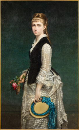 Portrait of Alice Heine, Duchess of Richelieu, Princess of Monaco, Pierre Auguste Cot, 1874