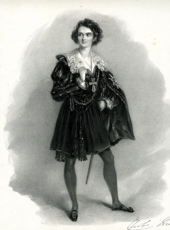 Mr Charles Kean as Hamlet, Alfred Edward Chalon, 1838